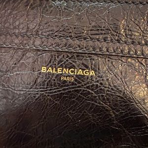 Balenciaga Creased Leather Pouch